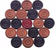 Premium Wooden Carrom Board Coins - Tournament Grade FREE SHIPPING