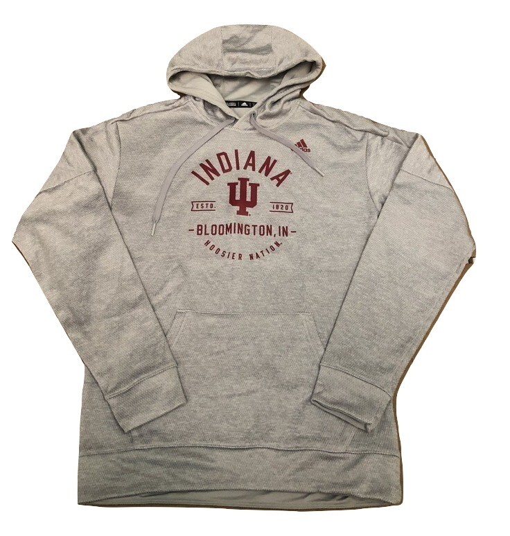 Толстовка Adidas NCAA Indiana University Hoosiers Grey с капюшоном Серый/красный 111ca 