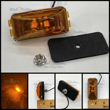 LED Stud Mount Side Marker/Clearance Light Amber Boat Trailer J-5735-SA