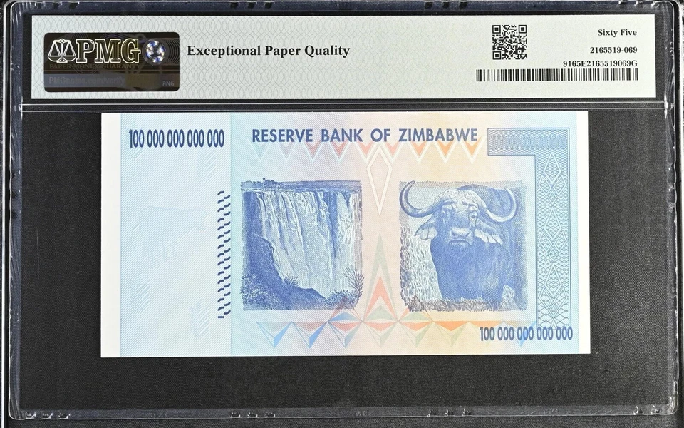 PMG - ZIMBABWE 100 TRILLION DOLLAR, AA/2008, P-91, GEM 65 EPQ - UNCIRCULATED - Image 2 of 4