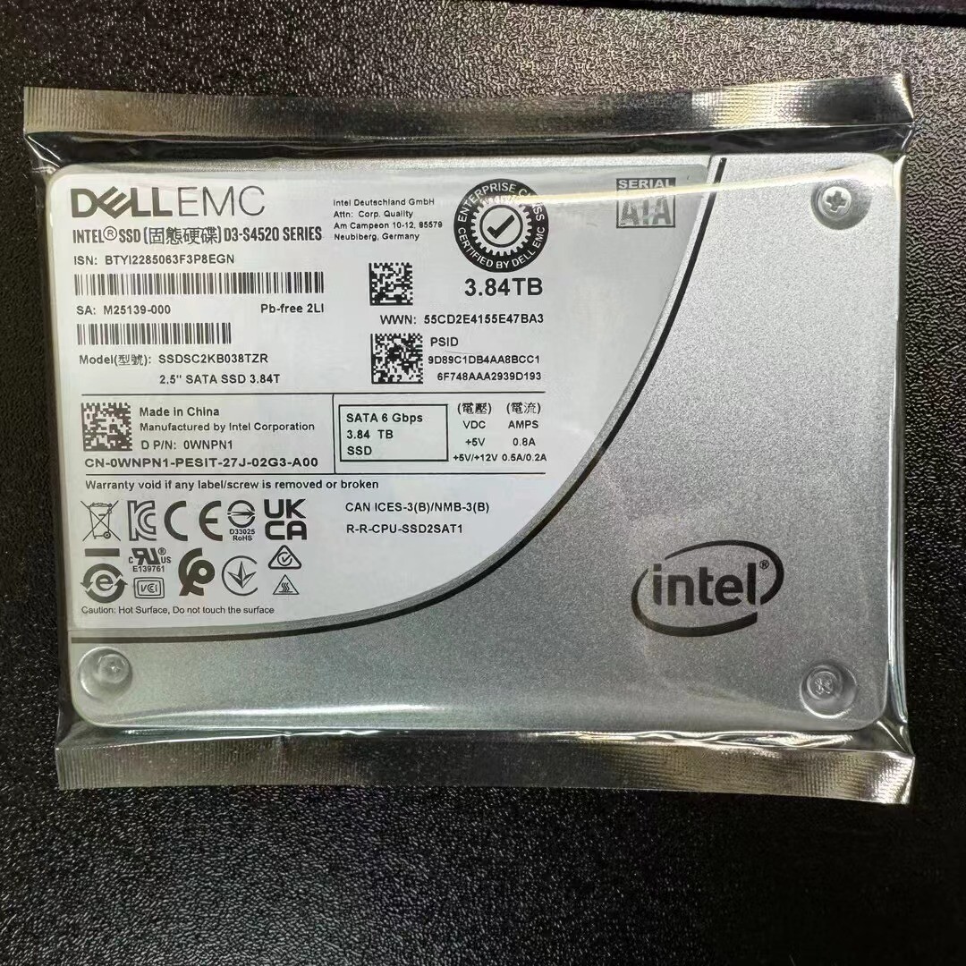 Dell EMC Intel S4520 3.84TB SSD SATA III 6Gb/s 2,5