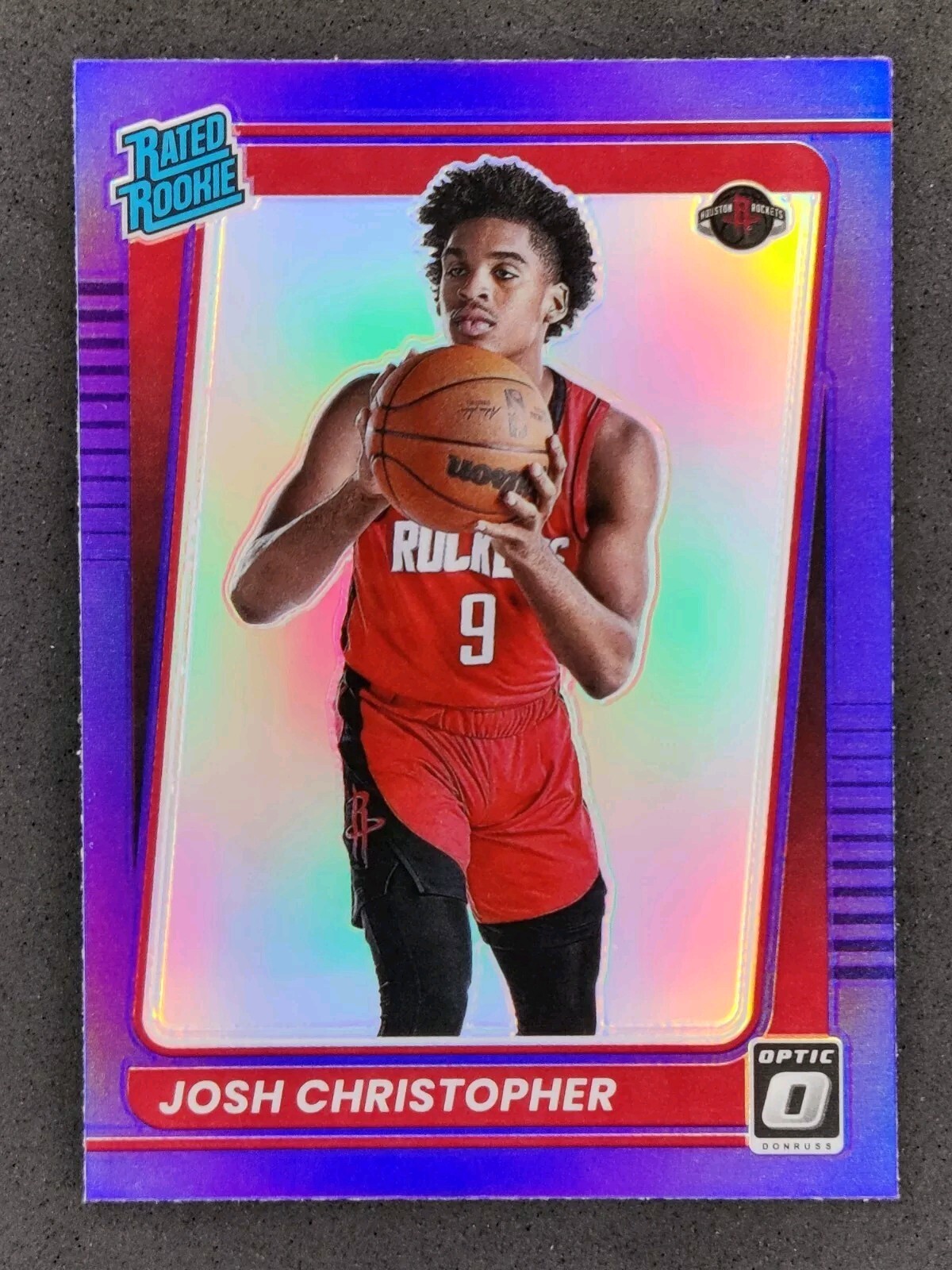 2021-22 Donruss Optic JOSH CHRISTOPHER Rated Rookie Purple Holo #200 Rockets