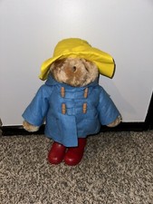 Paddington Bear 18" Plush Vintage Eden Toys Rubber Boots