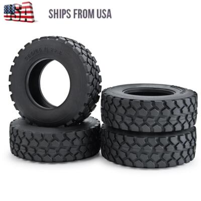 1:14 Rubber Tire Tyre with Foam for RC Tamiya Tractor Trailer Car 1/2/4Pcs US