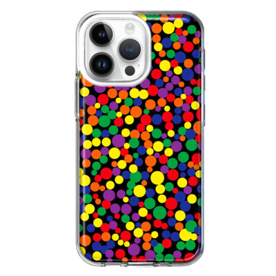 MUNDAZE Case for Apple iPhone 15 Pro Max Cute Retro Vintage Colorful Polkadot