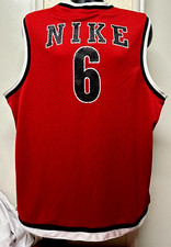 Nike #6 Basketball Jersey Limited Edition Series 2763 of 4800 Men's Sz: L Red