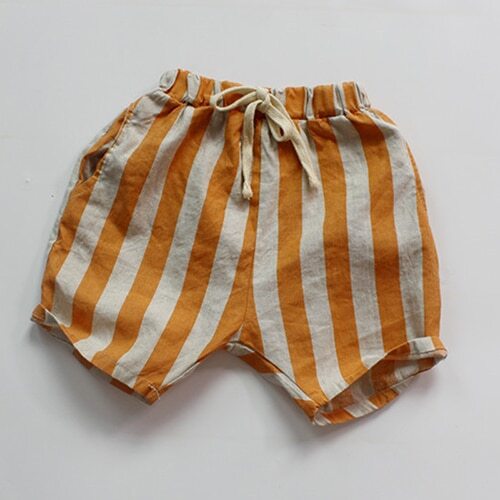 1-6 Yrs Baby Shorts Flax Cotton Stripe Children Shorts Style Kids For Summer - Bild 20 von 22