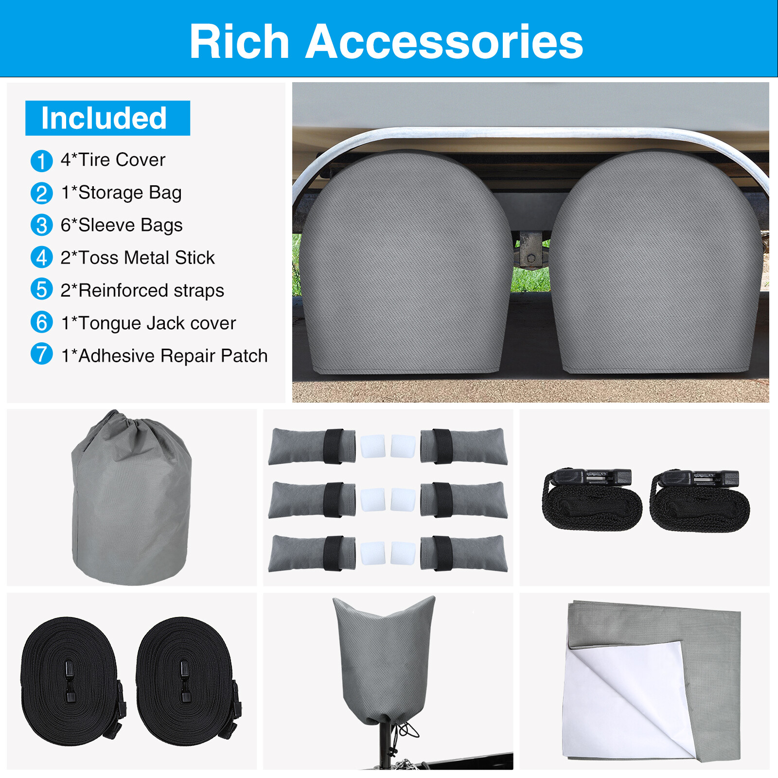 6LAYER Class A 2634ft Waterproof Travel Trailer Camper Motorhome RV