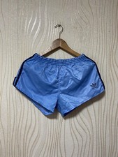 1980s ADIDAS VINTAGE SHORTS FOOTBALL SOCCER RUNNING sz S MEN BLUE