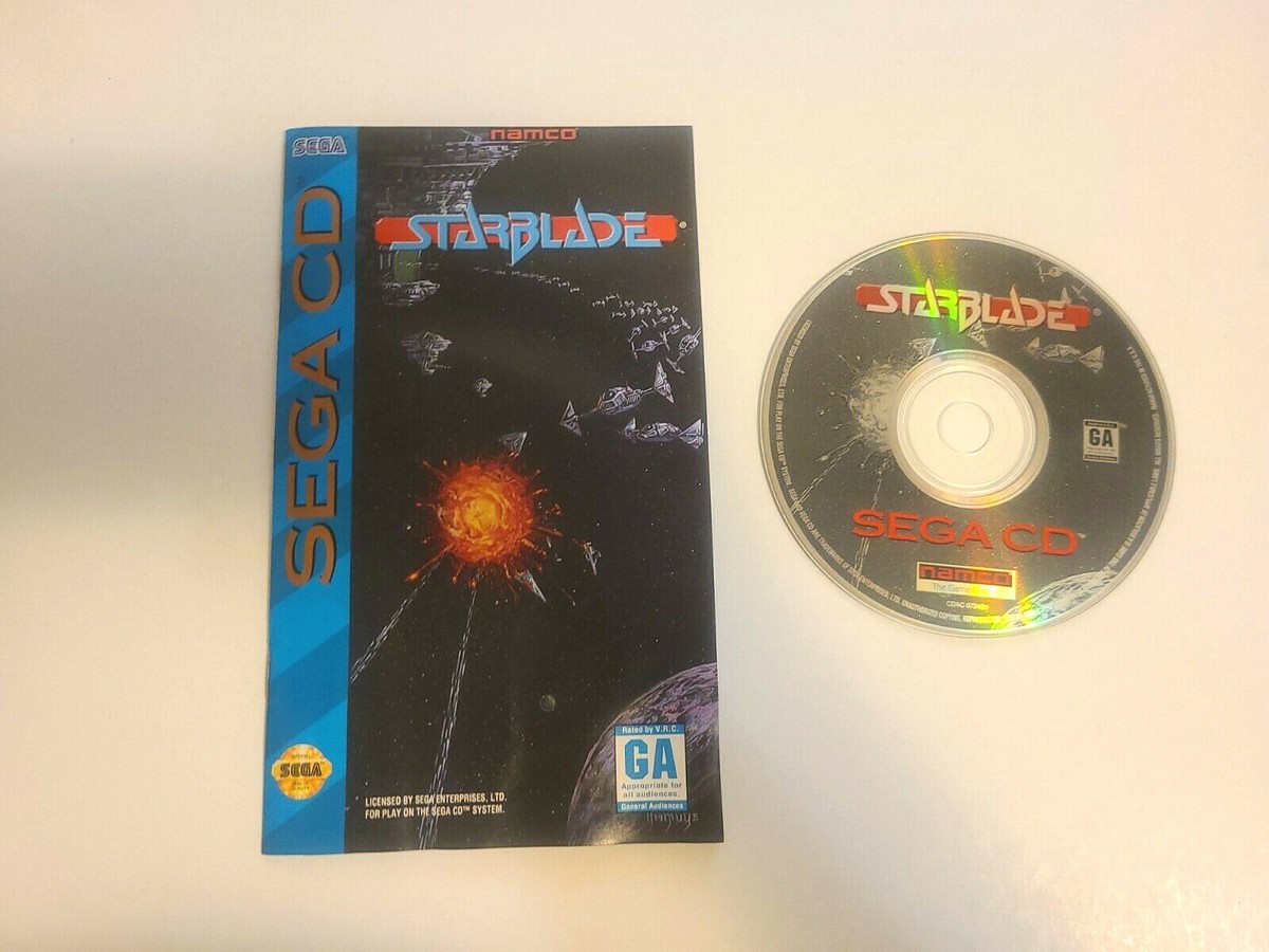 Starblade (Sega CD, 1994) Authentic Disc & Instruction Manual With