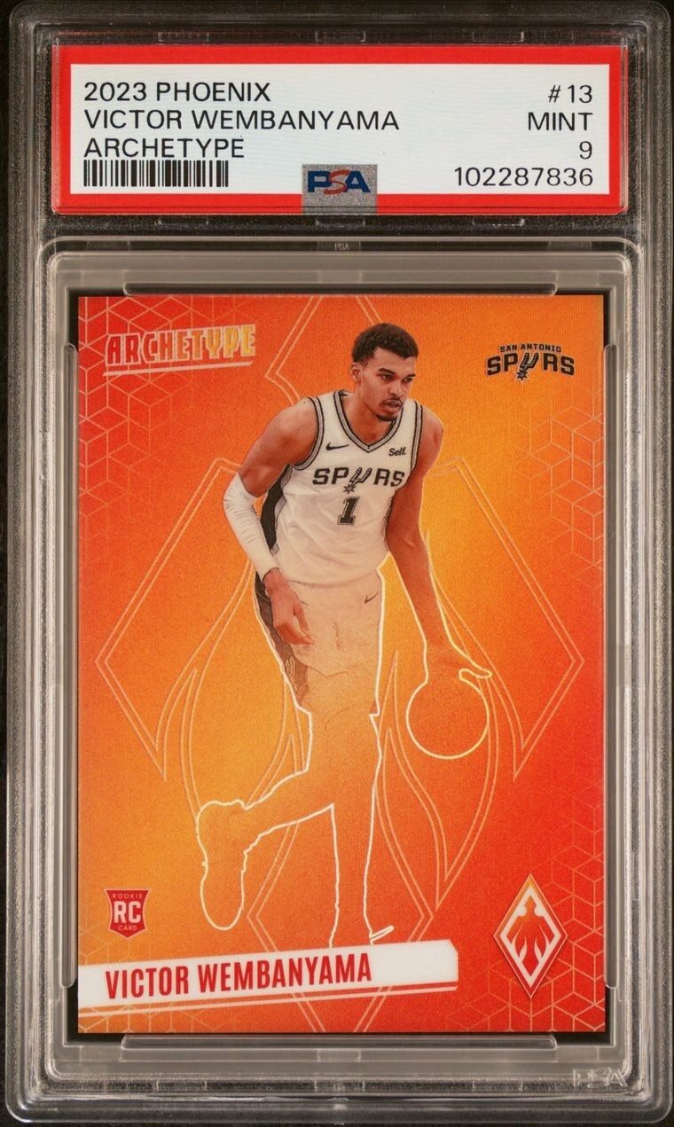 2023 Panini Phoenix #13 Victor Wembanyama PSA 9 MINT Archetype SSP RC ROY Rare
