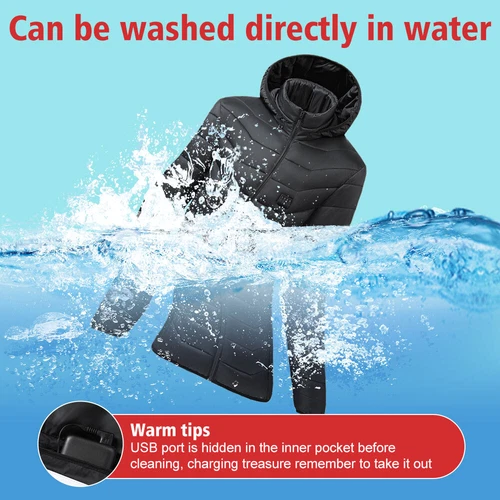 Chaqueta térmica eléctrica USB 21 áreas con batería para hombres y mujeres - Imagen 10 de 19