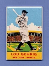 LOU GEHRIG BASEBALL CARD *2x3 FRIDGE MAGNET* ALL STAR PLAYER NEW YORK YANKEES