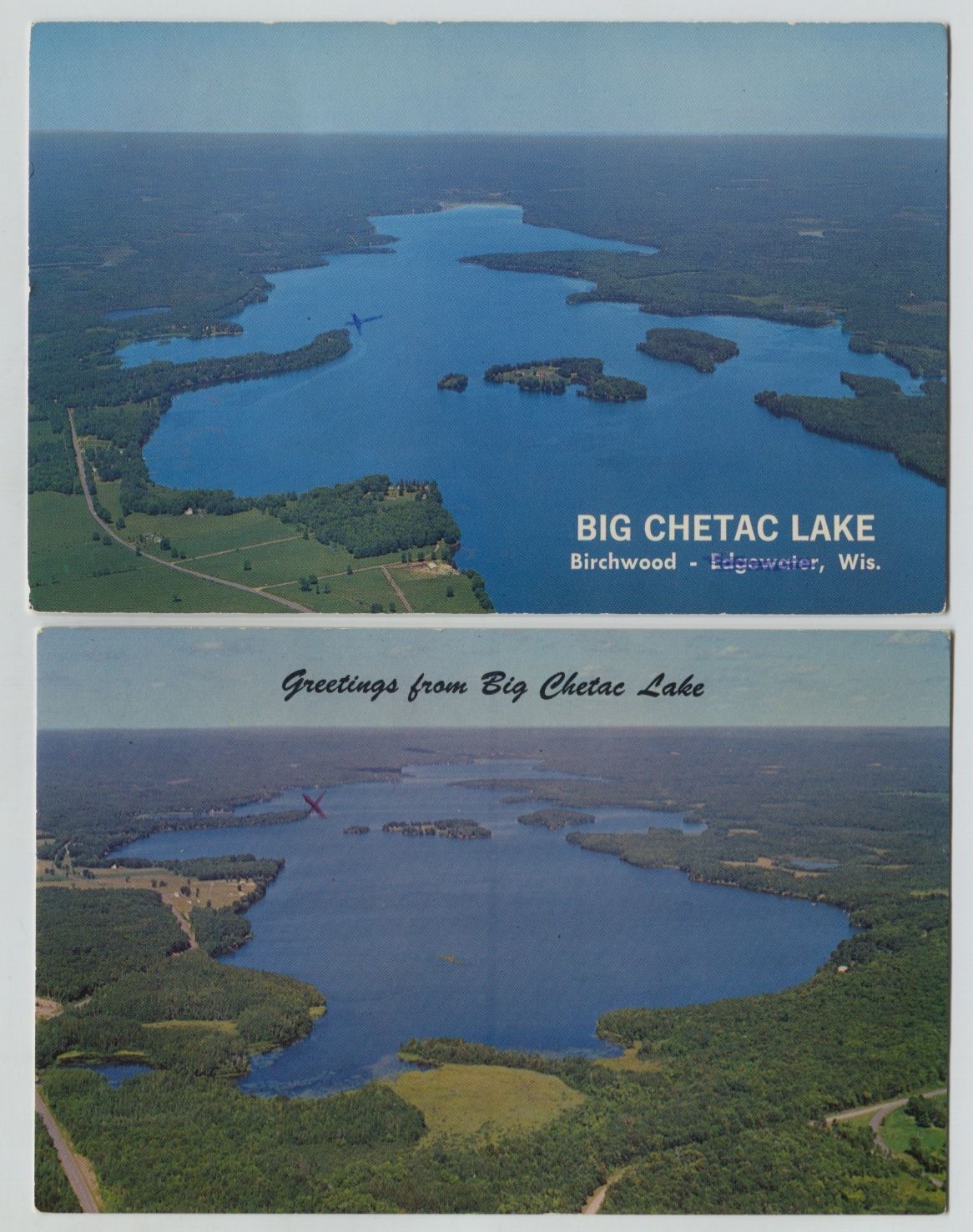 4 Vintage Birchwood Wisconsin Fishing Muskies Musky Big Chetac Lake