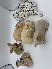 Lot Of 6 Vintage Ceramic Pig Figurines