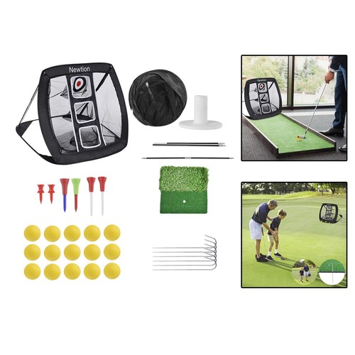 Golf Chipping Net, Putting Mat Tee Holder Practice with eBay