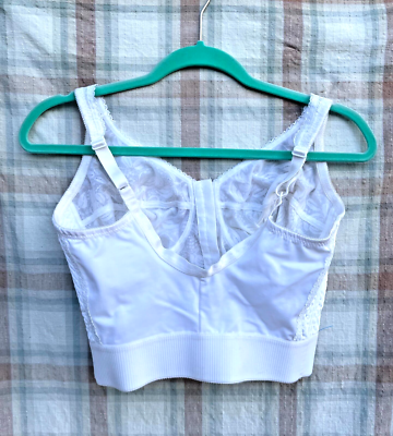 Sears Ah-h Bra Women’s White Wirefree Front closure long line bra