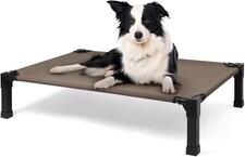 Elevated Dog Bed, Cooling Raised Pet Cot with Chew Proof Washable Breathable ...