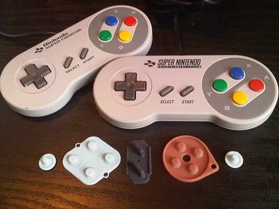 New SNES Super Nintendo / Famicom Replacement Buttons Rubber Pads Parts Repair