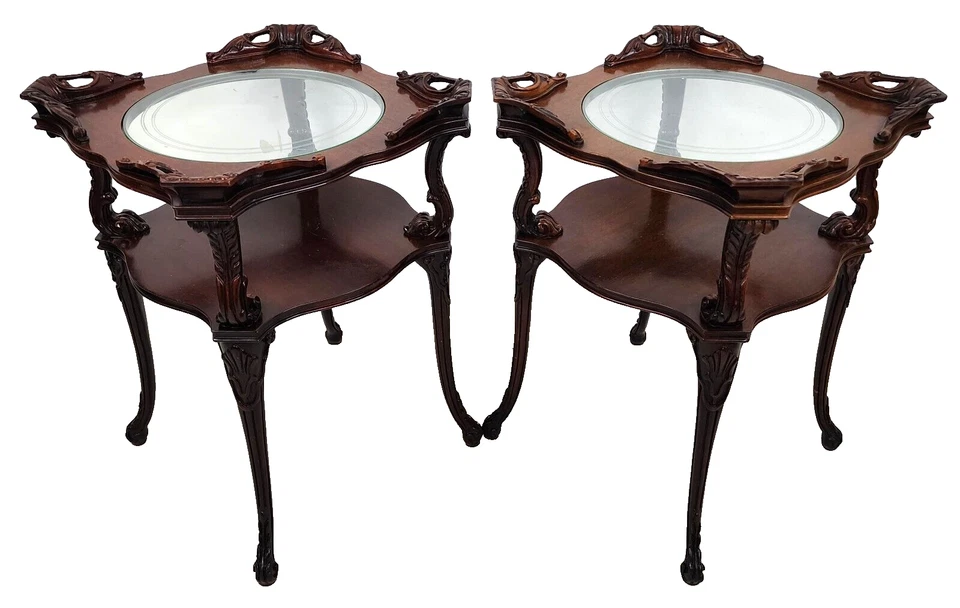 Mesas auxiliares antiguas Luis XV de Adams siempre par Foto 2 de 4