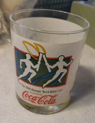 Pre-owned 1996 ATLANTA CENTENNIAL OLYMPIC GAMES TORCH RELAY  COCA COLA  GLASS