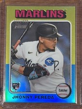 2024 Topps Heritage Jhonny Pereda Chrome Rookie /699 #719 SP Marlins