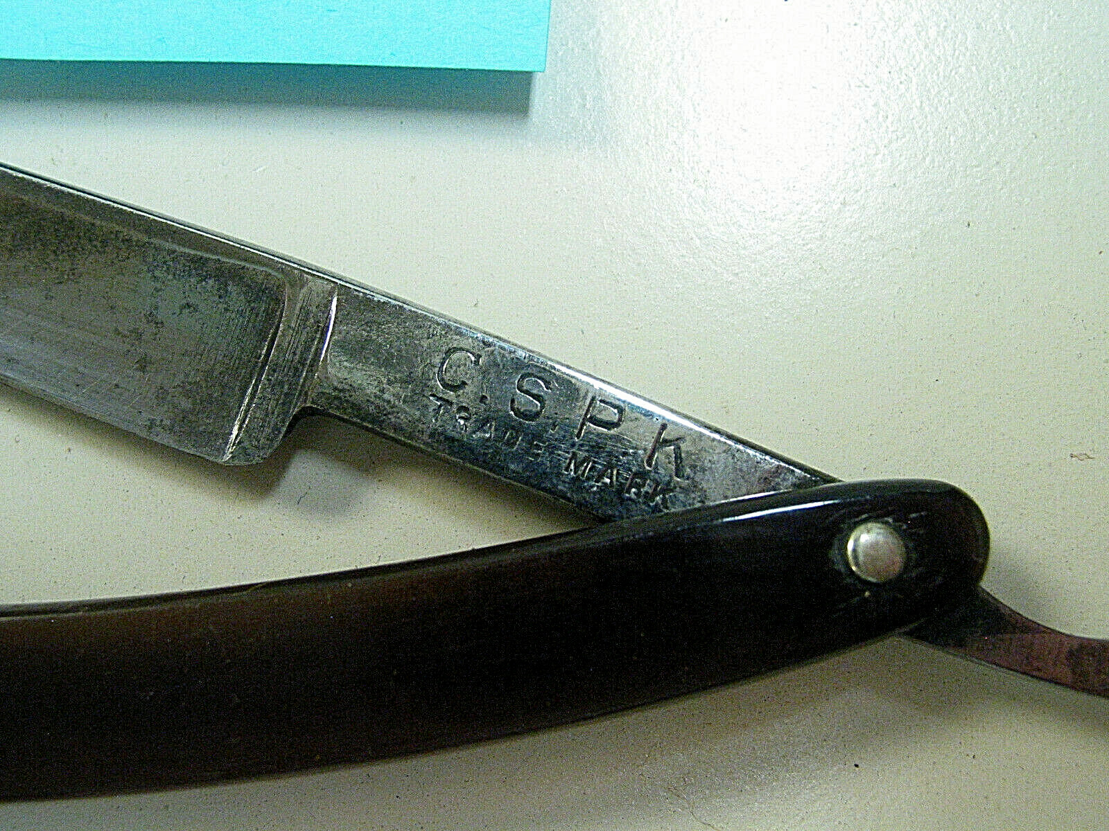 VINTAGE C. S. P. K. TRADE MARK UNION CUTLERY CO. STRAIGHT RAZOR