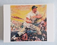 Rare Mickey Mantle LeRoy Neiman- Knoedler Publishing VINTAGE Postcard