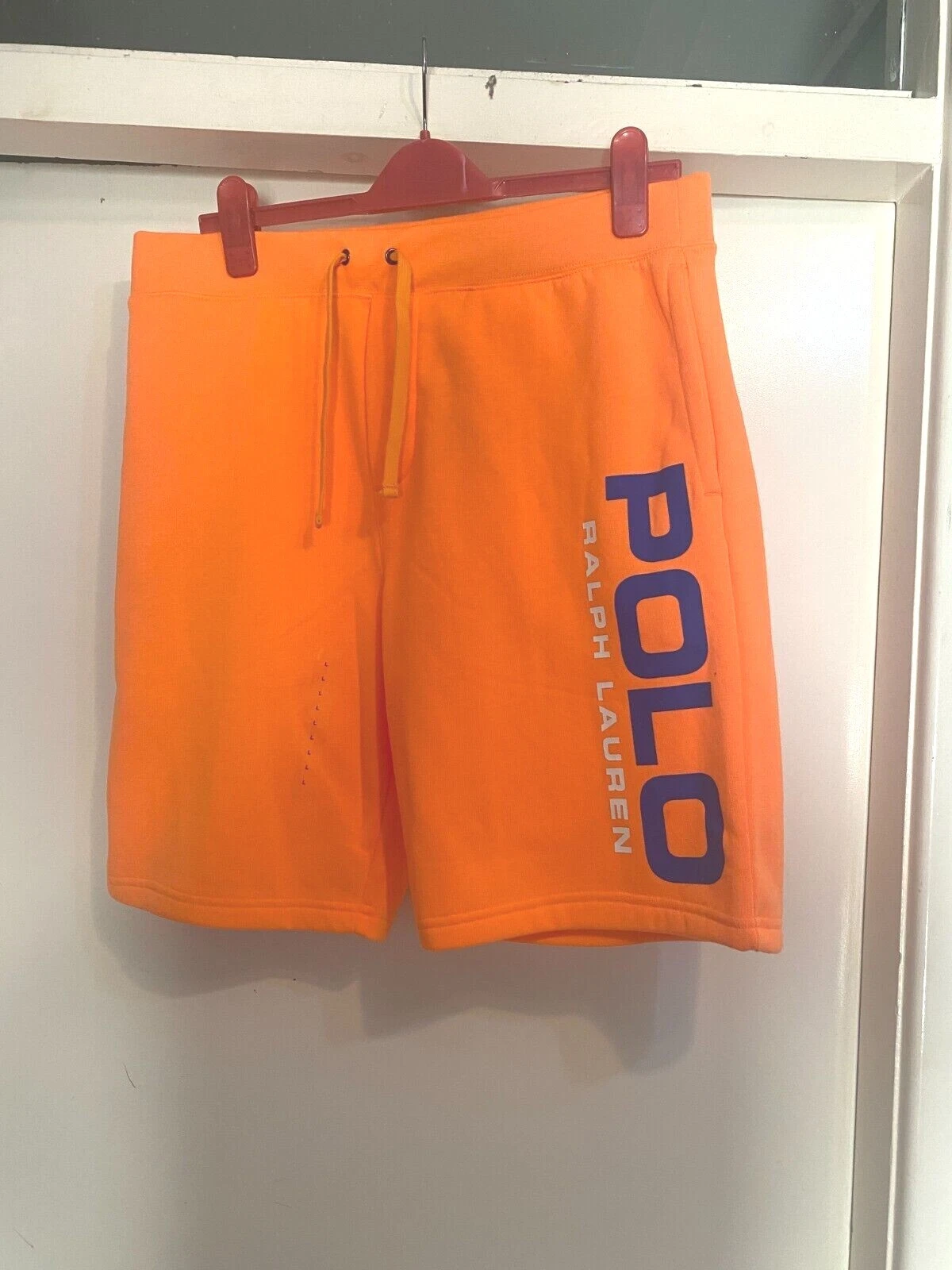 POLO RALPH LAUREN Men's Orange Stretch Fleece Logo Details Shorts £200