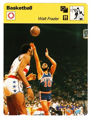 1977 Walt Frazier Basketball Sportscaster Card #07-13 Japan NM | eBay