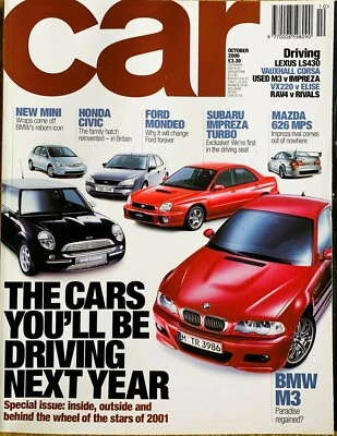 CAR MAGAZINE OCT-2000- BMW M3 E46, Volvo C70, Lexus LS430, Vauxhall VX220, Elise - Image 1 of 4