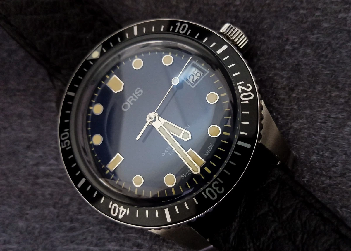 Oris Divers Sixty Five Men s Blue Watch 7747 Automatic 36 mm eBay