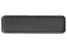 BLACK Name Tag BLANK 3.5" x 1" sew on patch (4034)