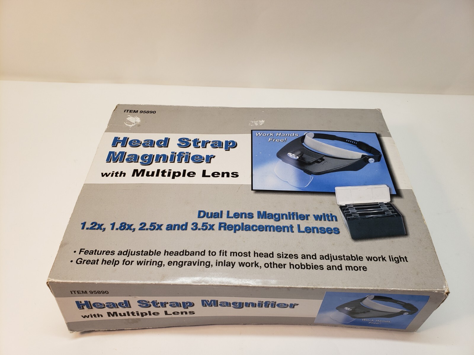 Head Strap LIGHTED MAGNIFIER Multiple Lens Harbor Freight 95890 LOW