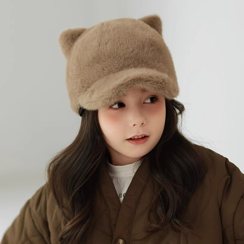 Children's Hat Thickened Warm Plush Baseball Cap - Picture 2 of 17