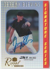 2000 Royal Rookies Autographs #26 Jeremy Blevins /4950 - New York Yankees