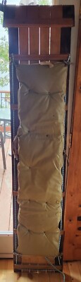 Vintage Padded Wooden Snow Toboggan 6FT Sled 