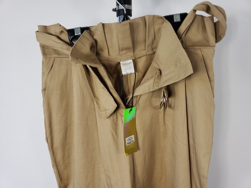 Women's Revamped Tan High Waist Belted Trouser Pants - Picture 7 of 12