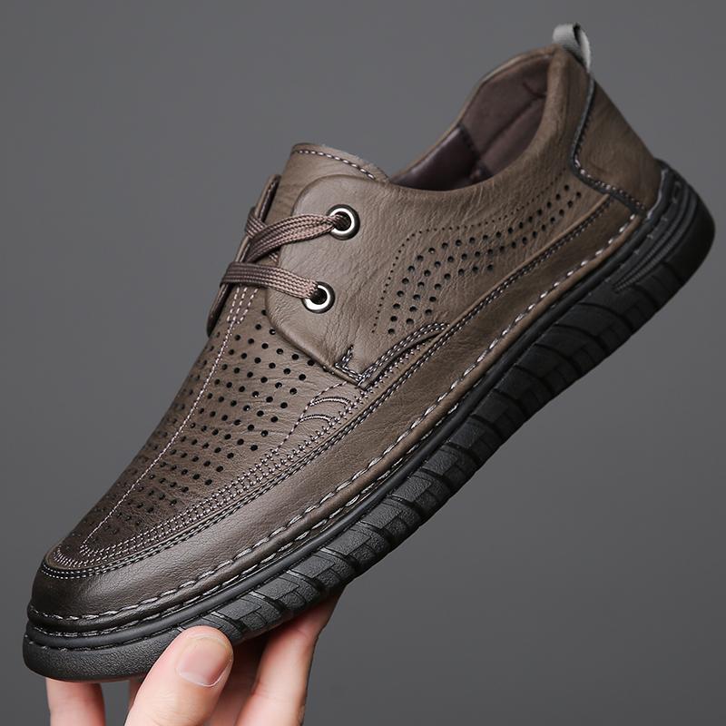 SAOLA Scarpe piatte uomo tempo libero primavera estate traspiranti business Oxford pompa da lavoro nere