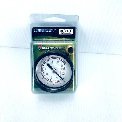 #ad Universal 2quot; Pressure Gauge 0 to 160 PSI 1 8quot; Back Mount W Brass Bush To 1 4quot; $6.95