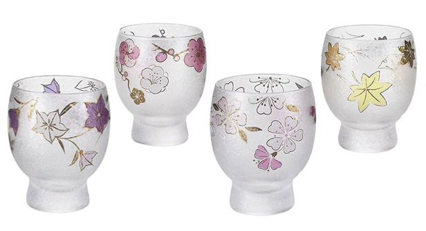 Sake Glas SHIKI Geschenk-Set Japan Reiswein Becher Japanische Geschenk 125 ml