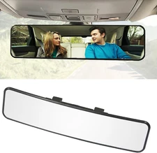 Kitbest Rear View Mirror, Universal 11.4 Inch Interior Clip on Panoramic Rearvie