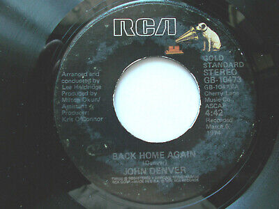 JOHN DENVER - BACK HOME AGAIN / IT'S UP TO YOU 45 RPM RECORD | eBay