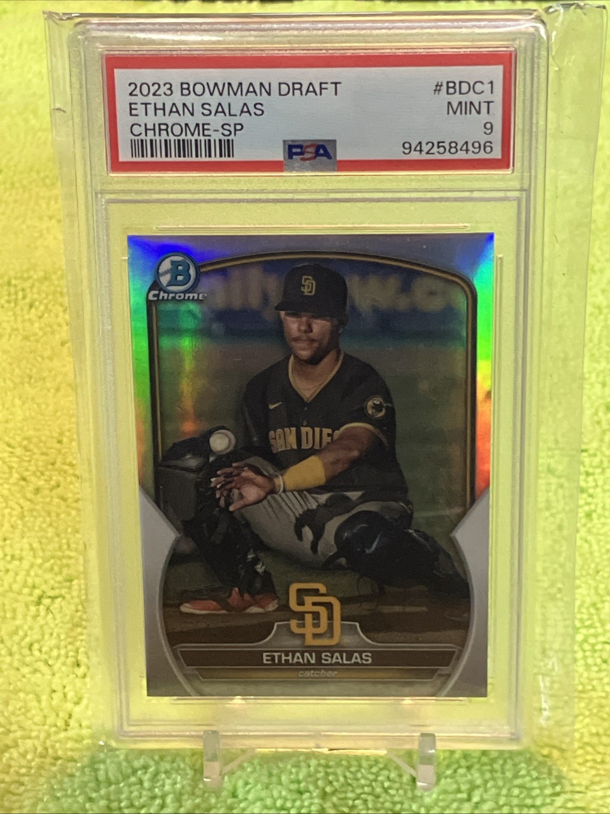 Ethan Salas SP 2023 Bowman Draft #BDC-1 CHROME IMAGE VARIATION San Diego Padres