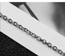 Genuine 18K White Gold Filled Italian 22inch 3mm Cable Rolo Chain Necklace A146W