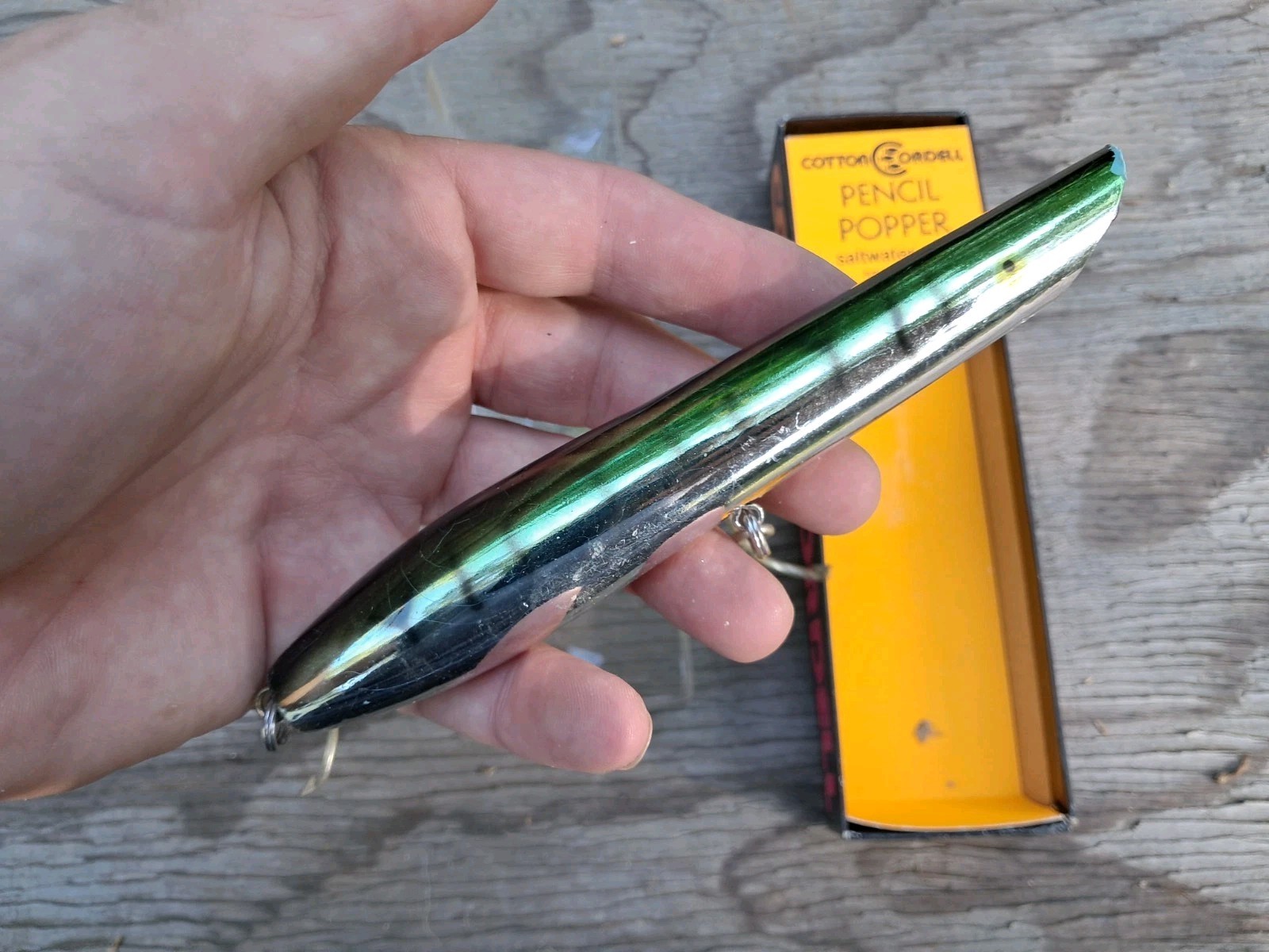 Vintage Cordell Mackrel Pencil Popper,Striper Lures,Surf Plugs - Image 8