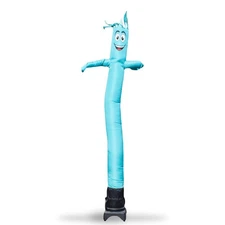 TEAL TUBE DANCER Advertising 6ft Tall Inflatable Air Powered.