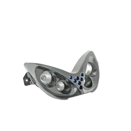 Phare double optique adaptable Nitro avec 4 halogènes puissants et LED bleu
