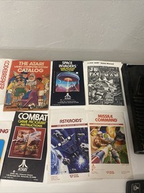Vintage Atari 2600 Wood grain Console 1980-1982 Bundle Working 16 Games & Manual
