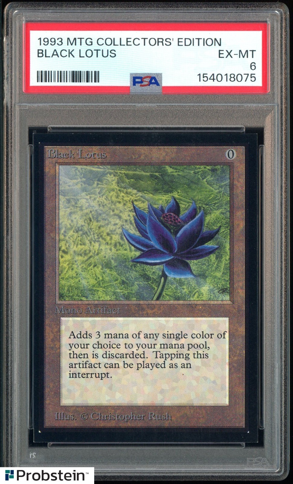 1993 Magic The Gathering MTG Collector's Edition Black Lotus PSA 6 EX-MT